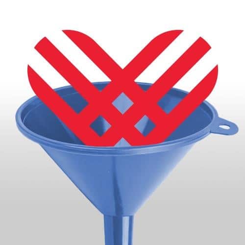 GivingTuesday logo at the top of the funnel